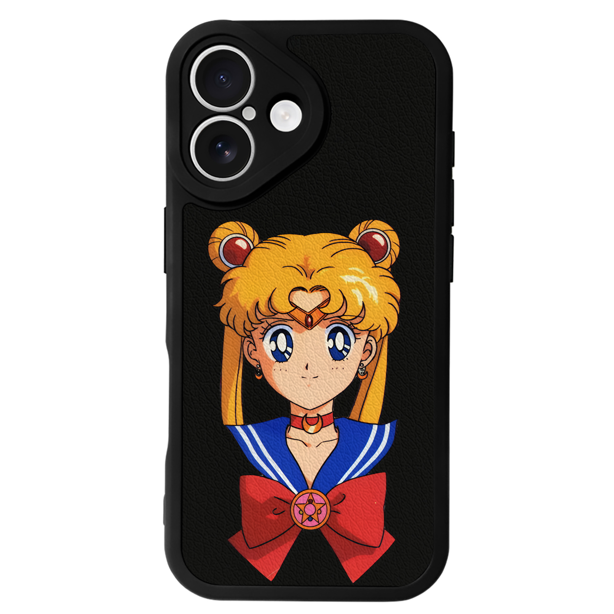 （画像用） 美少女戦士セーラームーン 月野 うさぎ つきの うさぎ Sailor Moon Tsukino Usagi 【iPhone 16シリーズ対応】シリコンスマホケース（レザー調） 材質：シリコン